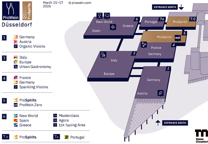 ProWein Hallenplan